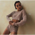 Knit Crop Top Shorts Sets